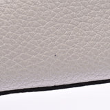 古奇古奇组合徽标打印灰白色500984男女皆宜的皮革离合器袋未使用的银股票