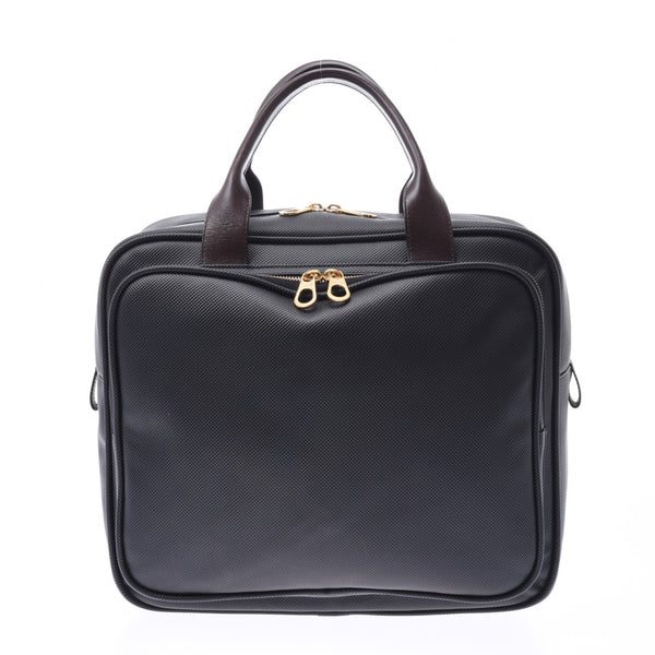 BOTTEGAVENETA ボッテガヴェネタマルコポーロトラベルバッグ black BO7163484K men PVC/ calf business bag A rank used silver storehouse