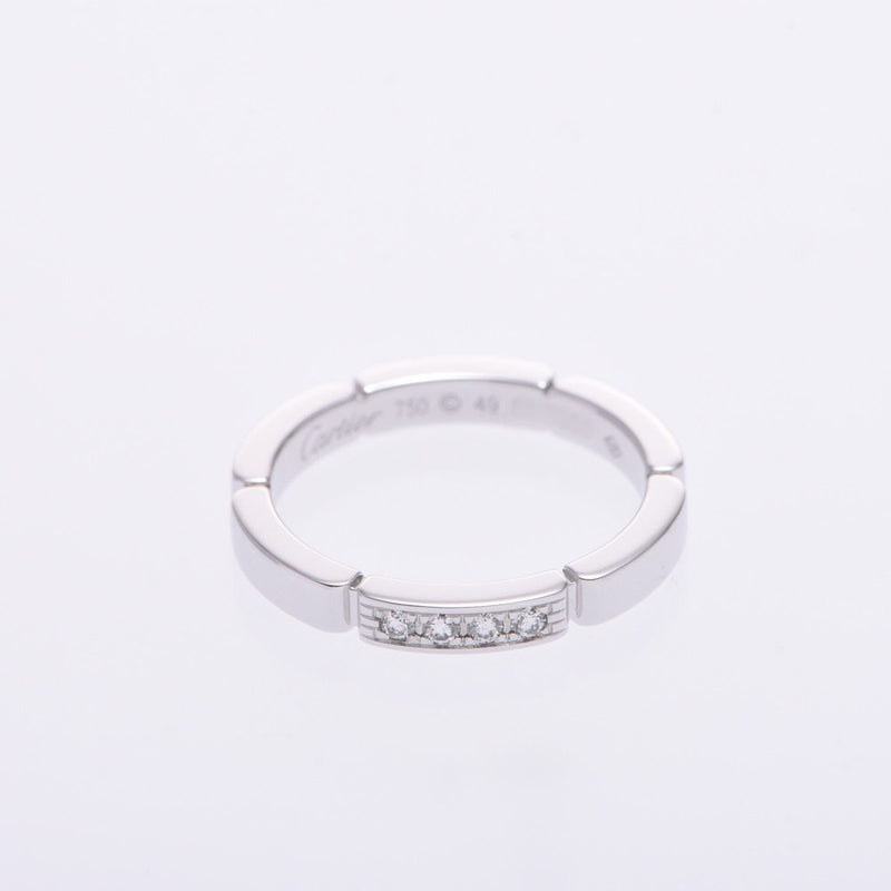 Cartier Cartier Miyonpan Tail Ring ♯49 4P Diamond No. 9 Ladies K18WG Ring, Ring A-Rank Used Silgrin