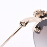MIUMIU ミュウミュウフェイクパールラインストーン SMU52T Lady's sunglasses A rank used silver storehouse