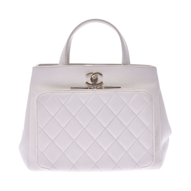 Chanel Small Shopping Bag 14143 White Gold Hardware Ladies 2WAY Bag CHANEL  Used – 銀蔵オンライン