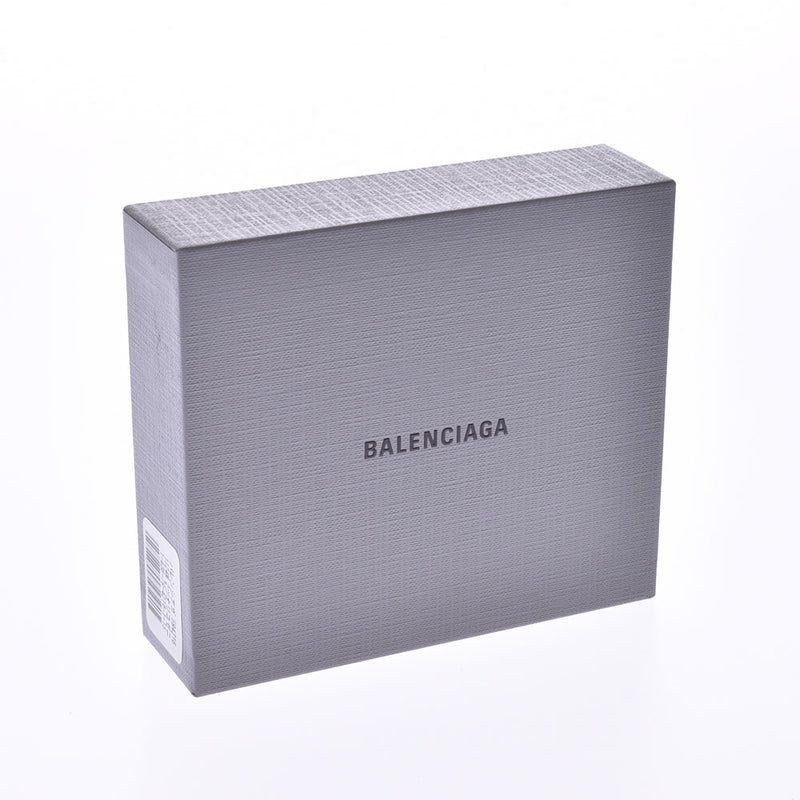 Balenciaga casual compact Wallet Black / white 594216 Unisex calf Wallet