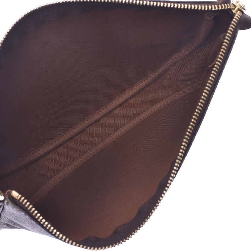 路易威登路易威登会标pochette accesoirl棕色M51980妇女配件袋AB排名使用银