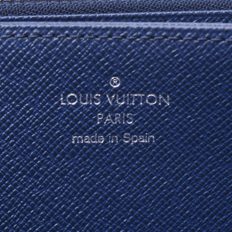 LOUIS VUITTON Louis Vuitton monogram LV エスカルジッピーウォレットブルー M68841 unisex long wallet A rank used silver storehouse