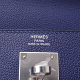 Sewing 2WAY bag blue ankle / mauve sill best Lucille bar metal fittings Y carved seal (about 2020) in 28 HERMES Hermes Kelly ヴェルソ  レディースエヴァーカラーハンドバッグ new article silver storehouse