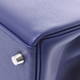 Sewing 2WAY bag blue ankle / mauve sill best Lucille bar metal fittings Y carved seal (about 2020) in 28 HERMES Hermes Kelly ヴェルソ  レディースエヴァーカラーハンドバッグ new article silver storehouse