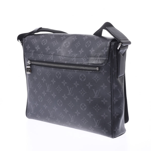 LOUIS VUITTON路易威登Monogram Eclipse District MM NM黑色/灰色M44001男士肩背包A Rank二手货Ginzo