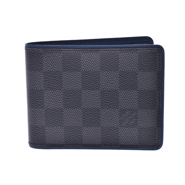 LOUIS VUITTON 路易威登达米埃格拉菲特波尔图穆尔蒂普尔海军/蓝色 N64434 男士钱包 B 级二手银藏