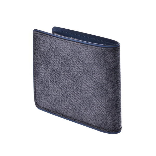 LOUIS VUITTON 路易威登达米埃格拉菲特波尔图穆尔蒂普尔海军/蓝色 N64434 男士钱包 B 级二手银藏