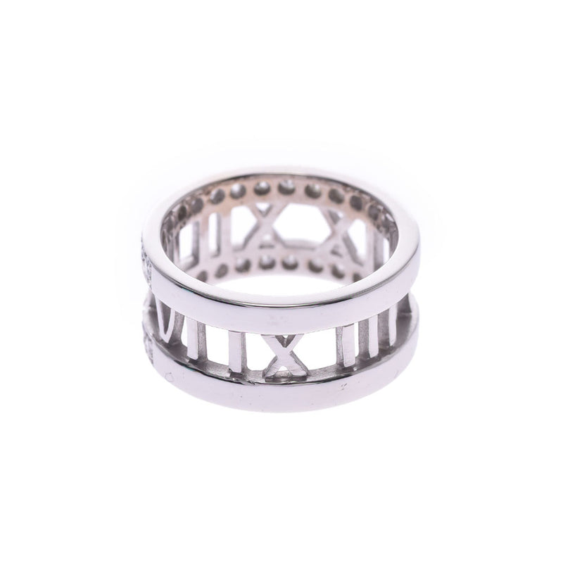 蒂芙尼公司 蒂芙尼阿特拉斯开戒半钻11.5号女式K18WG戒指环a级二手银