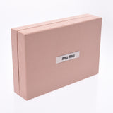 MIUMIU Miu materase紧凑型钱包粉红色银色金属配件5ML225女士Nappa皮革三折钱包A级二手银仓
