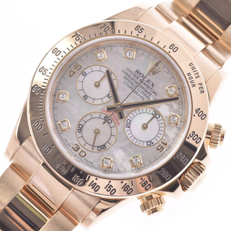 Rolex Rolex Daytona 8p diamond 116528ng men's YG watch automatic white shell dial