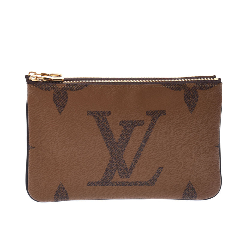 LOUIS VUITTON Louis Vuitton, Giant reverse pochette, brown, dumb, brown, brown, silver, shoorderbag, silver, silver, silver.