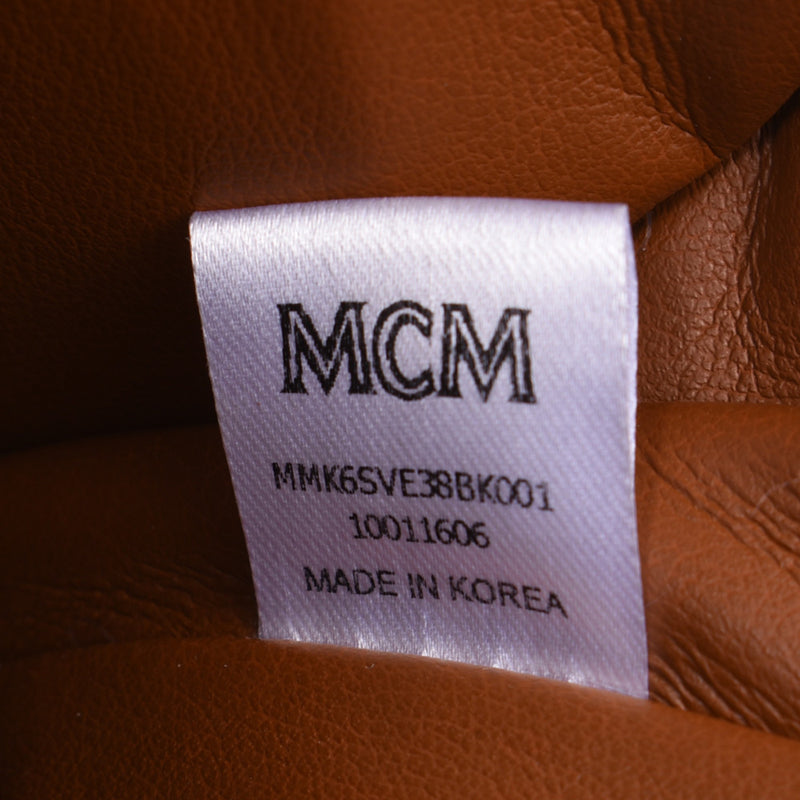 MCM MCM backpack studs black unisex calf rucksack daypack AB rank used Ginzo