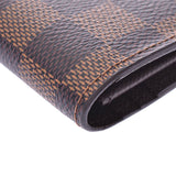 Louis Vuitton Damier portage Brown old brown n60017 men's Long Wallet