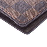 Louis Vuitton Damier portage Brown old brown n60017 men's Long Wallet