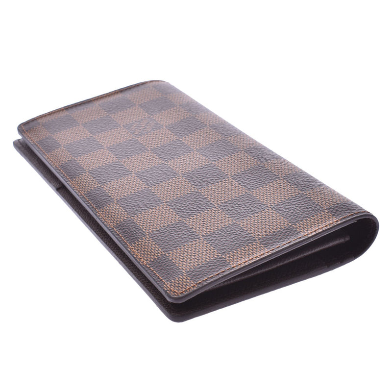 Louis Vuitton Damier portage Brown old brown n60017 men's Long Wallet