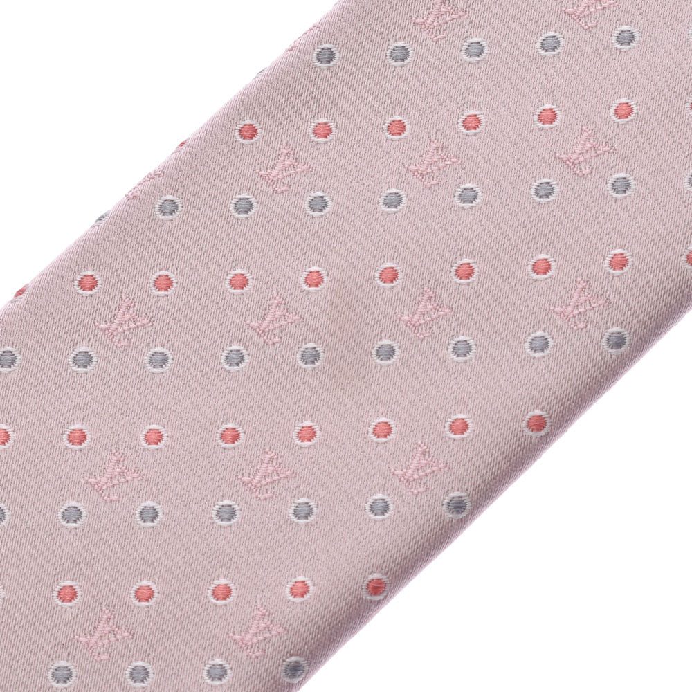 ルイヴィトンドット柄 ピンク メンズ ネクタイ LOUIS VUITTON 中古
