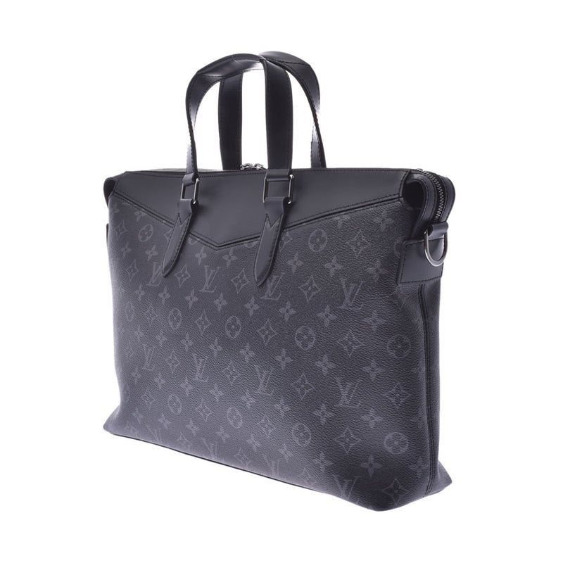 Louis Vuitton briefcase Explorer 14145 black / grey men's leather business  bag M40566 LOUIS VUITTON used – 銀蔵オンライン