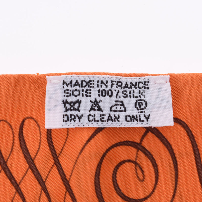 HERMES エルメス ツイリー オレンジ レディース シルク100% スカーフ 未使用 銀蔵
