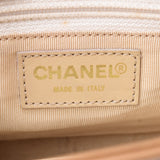Chanel chocolate bar Beige gold metallic ladies lambskin semi shoulder bag B
