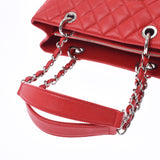 CHANEL Chanel GST Thoth red silver metal fittings Lady's caviar skin tote bag A rank used silver storehouse