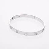 CARTIER Cartier Love bracelet half diamond #17 old unisex K18WG bracelet a-rank used silver