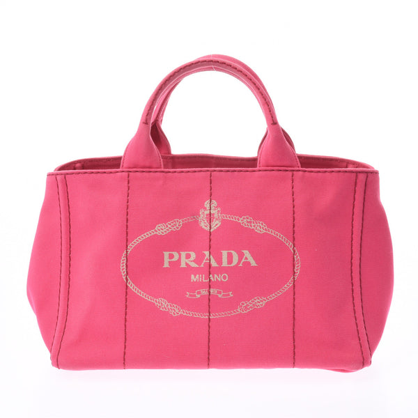 PRADA プラダ カナパ 2WAYバッグ ペオニア 1BG642 レディース キャンバス トートバッグ Bランク 中古 銀蔵