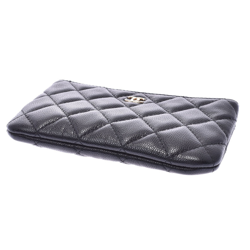 CHANEL Chanel Matrasse Classic,Miniporch,Black,Gold,Unisex,Caviar Skin,Poach A Rank,Used,Silver Storage