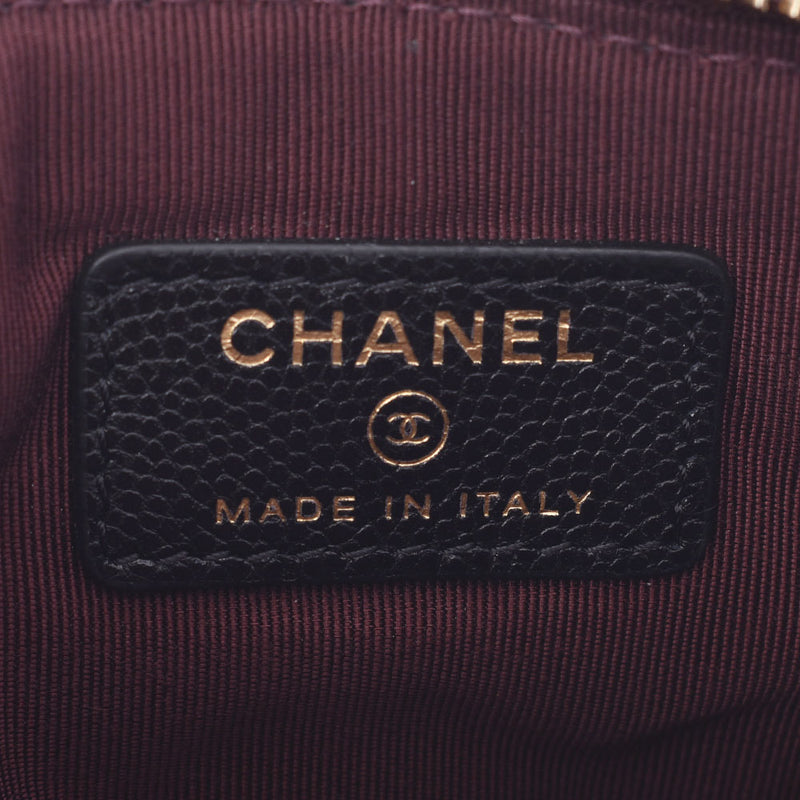 CHANEL Chanel Matrasse Classic,Miniporch,Black,Gold,Unisex,Caviar Skin,Poach A Rank,Used,Silver Storage