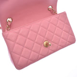 CHANEL シャネル マトラッセ チェーンショルダーバッグ ピンク アンティーク調ゴールド金具 レディース ラムスキン ショルダーバッグ Aランク 中古 銀蔵