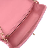 CHANEL シャネル マトラッセ チェーンショルダーバッグ ピンク アンティーク調ゴールド金具 レディース ラムスキン ショルダーバッグ Aランク 中古 銀蔵