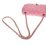 CHANEL シャネル マトラッセ チェーンショルダーバッグ ピンク アンティーク調ゴールド金具 レディース ラムスキン ショルダーバッグ Aランク 中古 銀蔵