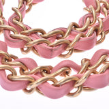 CHANEL シャネル マトラッセ チェーンショルダーバッグ ピンク アンティーク調ゴールド金具 レディース ラムスキン ショルダーバッグ Aランク 中古 銀蔵