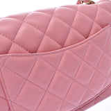 CHANEL シャネル マトラッセ チェーンショルダーバッグ ピンク アンティーク調ゴールド金具 レディース ラムスキン ショルダーバッグ Aランク 中古 銀蔵