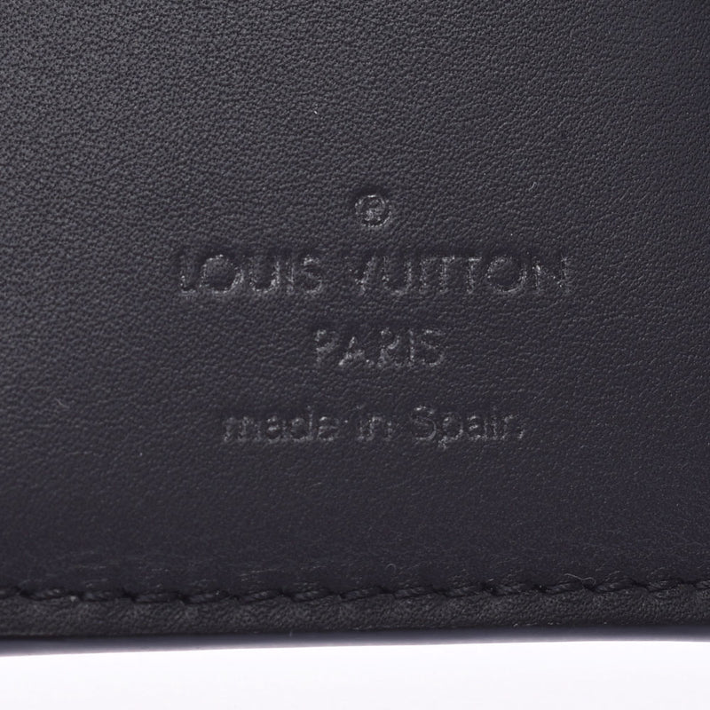 ●「LOUIS VUITTON = Louis VUITTON = Monogram = Shadow Discovery = Compact Wallet = Black M67631 Men's Leather = Three Folding Purse A Rank used silver storage