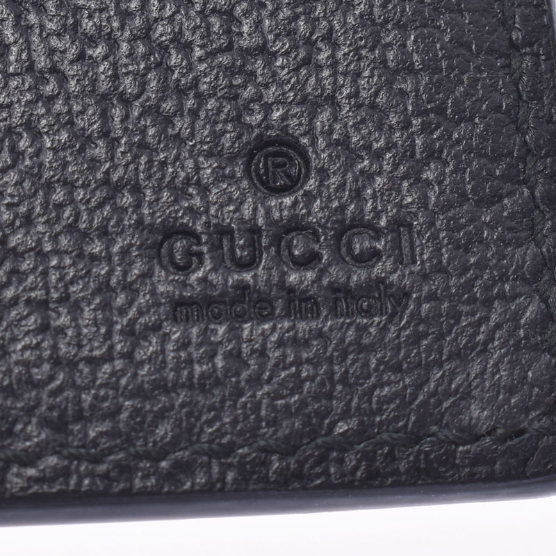 GUCCI GUCCI GG Marmont futsu折叠长钱包黑色459133中性皮革钱包a级使用银仓库