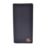 Gucci GG marble double toe Wallet Black 459133 Unisex Leather Wallet