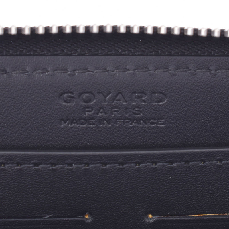 GOYARD Goyal Matignon GM圆形紧固件长款钱包黑色/黑色中性PVC /小腿长款钱包未使用Ginzo