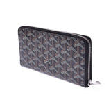 GOYARD GOYAR Matignon GM Round Fastener Long Wallet Black/Black Unisex PVC/Calf Long Wallet Unused Ginzo