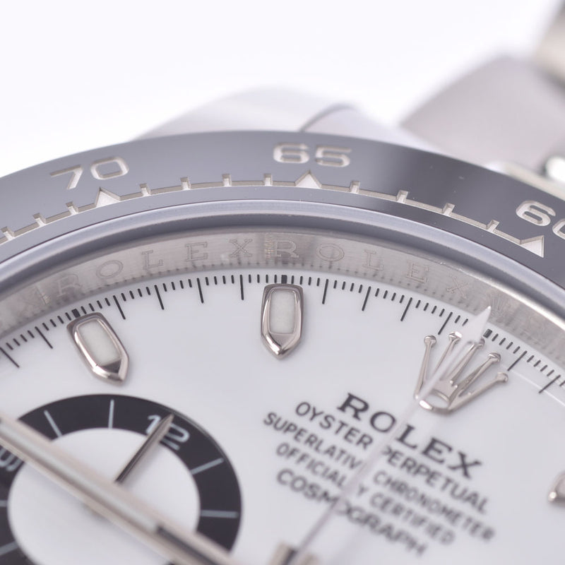 劳力士劳力士代托纳116500ln男式SS/陶瓷手表自动上链白色表盘未使用的银股票