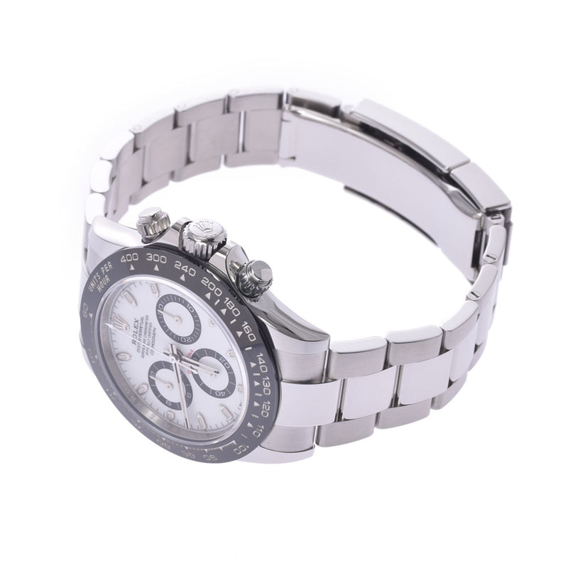 劳力士劳力士代托纳116500ln男式SS/陶瓷手表自动上链白色表盘未使用的银股票