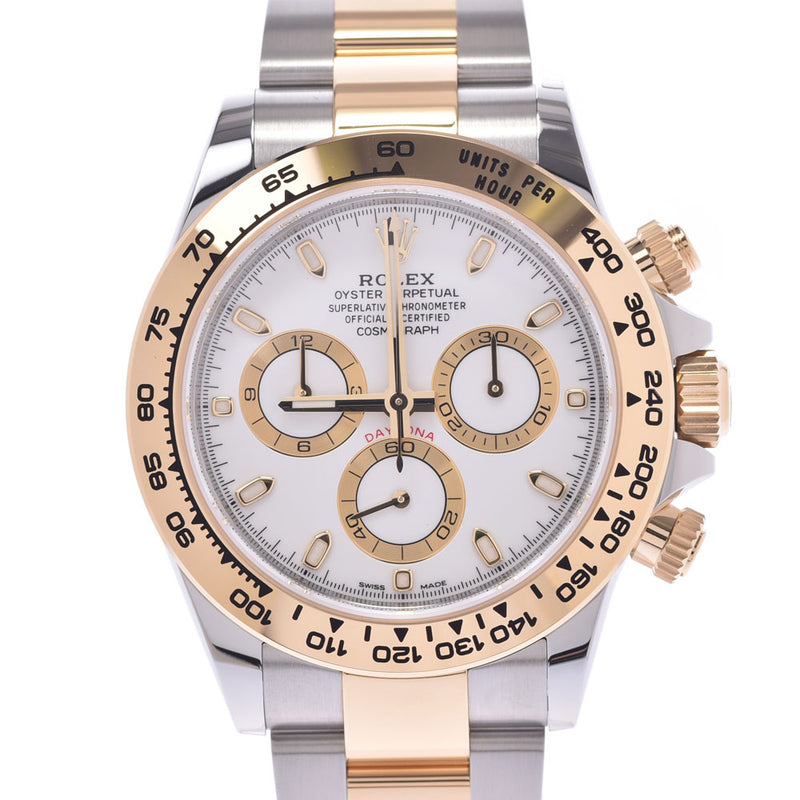 ROLEX Rolex [cash special price] Daytona 116503 men's YG/SS watch self-winding watch white clockface-free silver storehouse