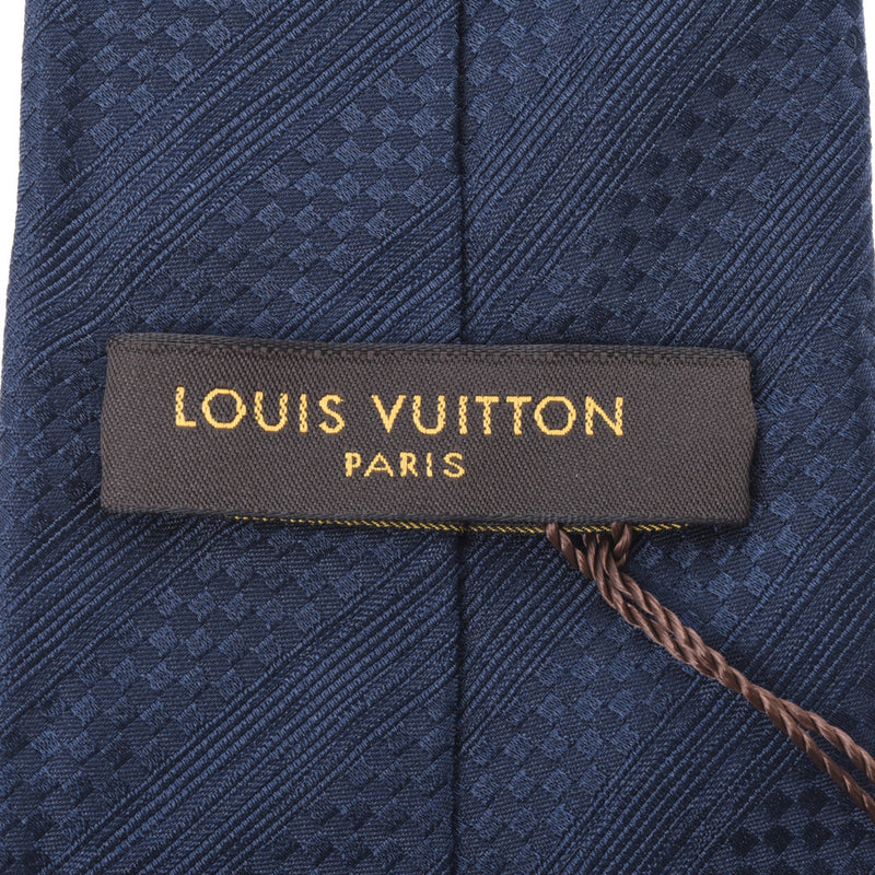 LOUIS VUITTON ルイヴィトン ネイビー メンズ シルク100% ネクタイ 未使用 銀蔵
