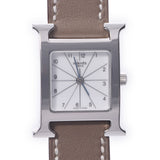 Hermes Hermes Ramsys Debretur HH1.210 Women's SS / Leather Watch Quartz White Flights A-Rank Used Silgrin