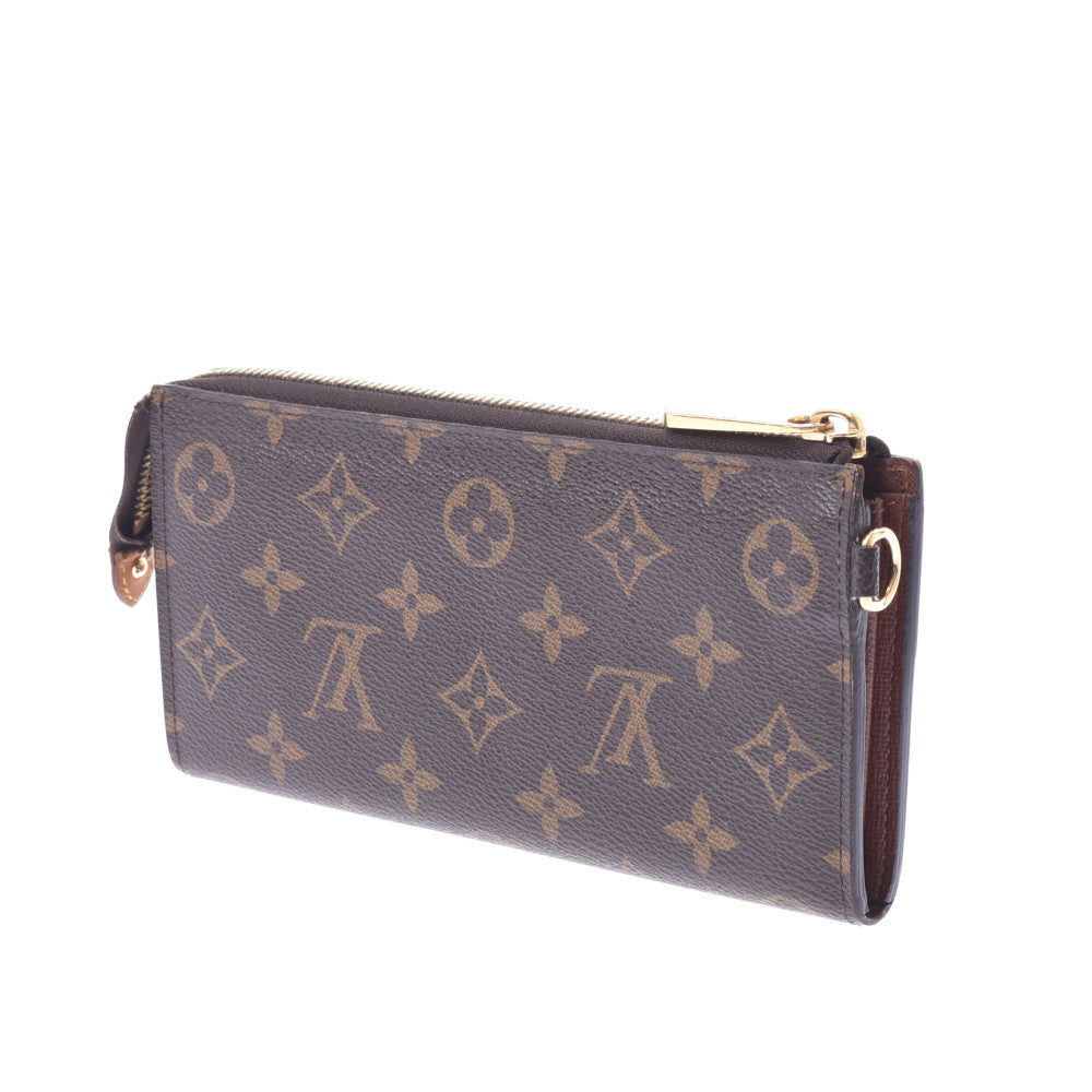 ルイヴィトンポルトフォイユ アストリッド 14145 ブラウン ユニセックス モノグラムキャンバス 長財布 M61781 LOUIS VUITTON  中古 – 銀蔵オンライン