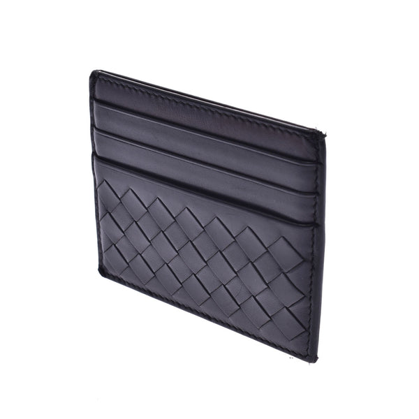 BOTTEGAVENETA Bottega Veneta Card Case Intrecciato Black Unisex Leather Pass Case B Rank Used Ginzo