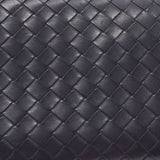 BOTTEGAVENETA ボッテガヴェネタ ラウンドファスナー長財布 イントレチャート 黒 ユニセックス カーフ 長財布 Bランク 中古 銀蔵