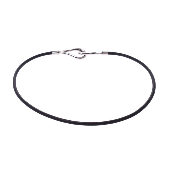 Hermes Jumbo Choker black silver hardware Unisex Leather Choker B