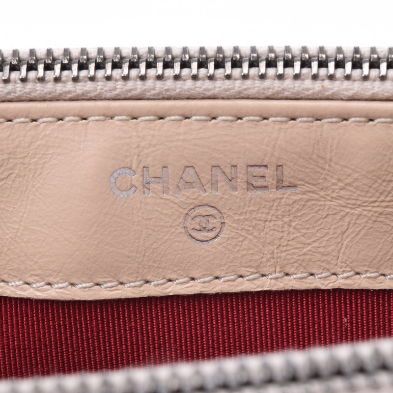香奈儿（Chanel）加百列（Gabriel）线链单肩背包Matrasse米色/黑金/银硬件女士小牛皮单肩包
